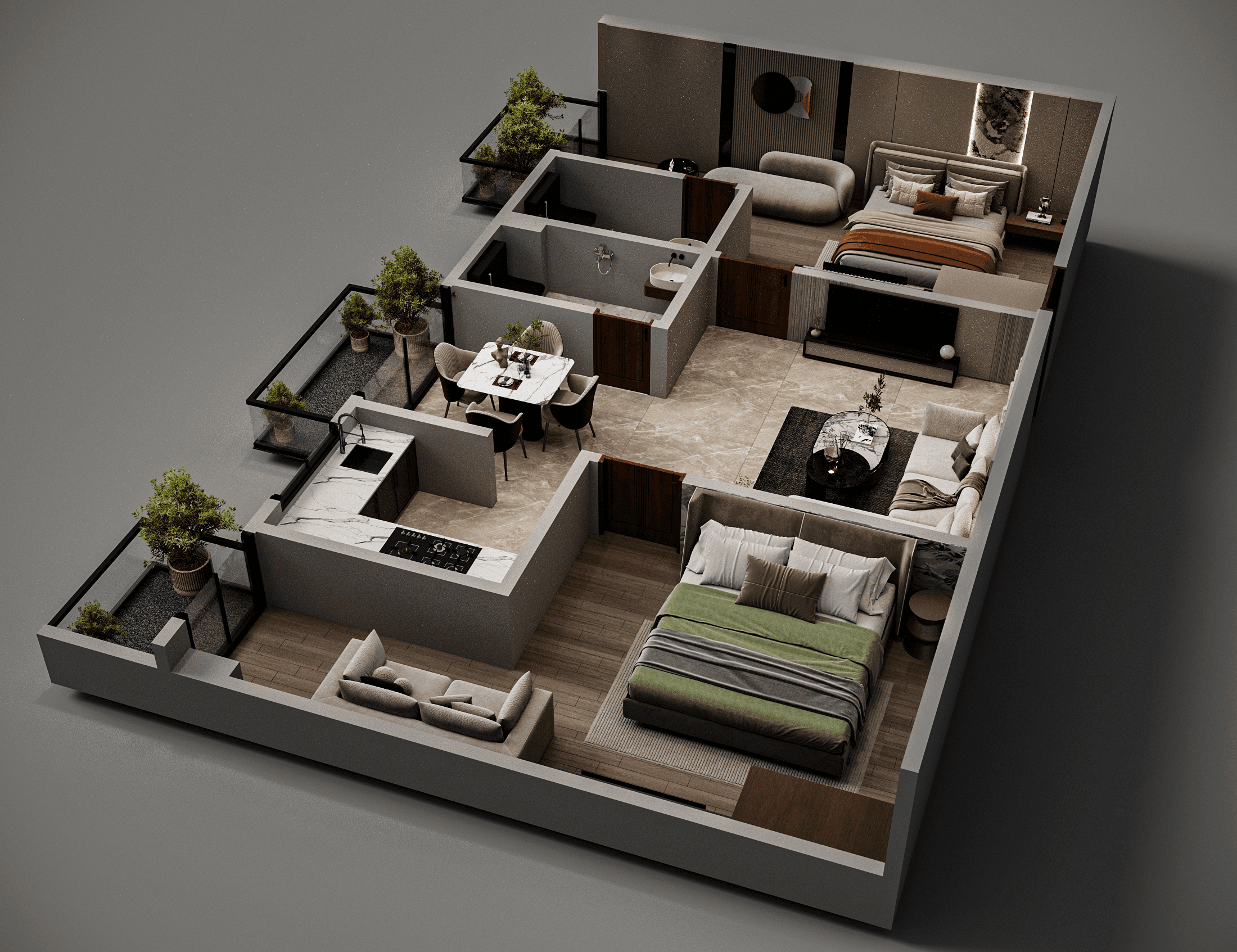 2BHK Layout Design